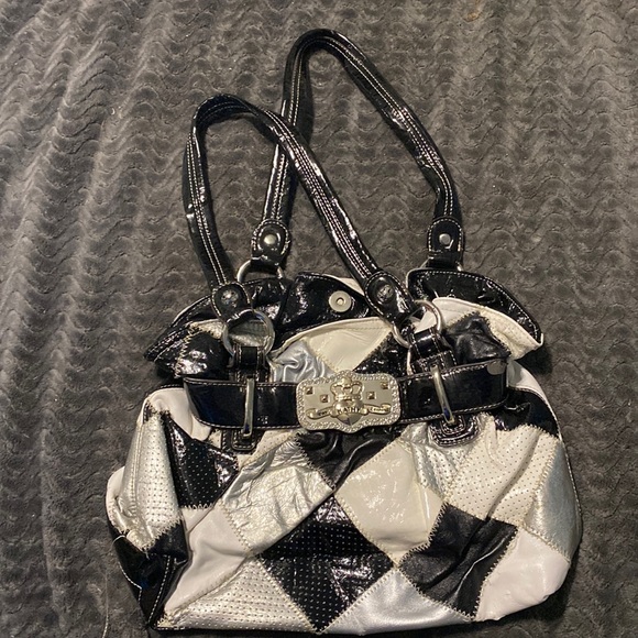 Kathy Van Zeeland Bags Kathy Van Zeeland Blackwhitesilver Patchwork